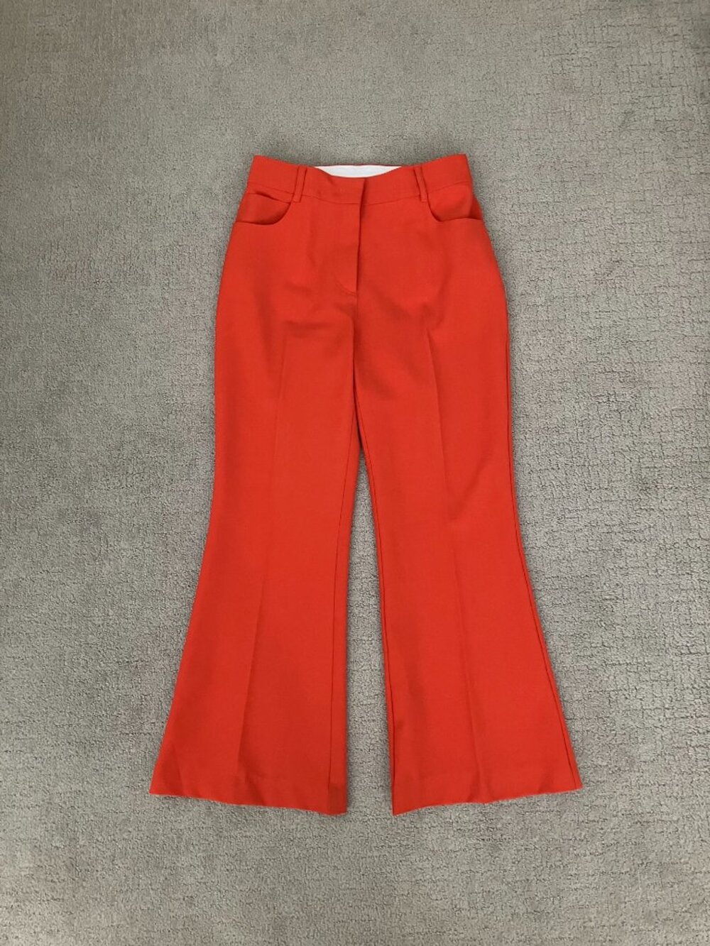 Stella McCartney Orange Wool Flare Pants